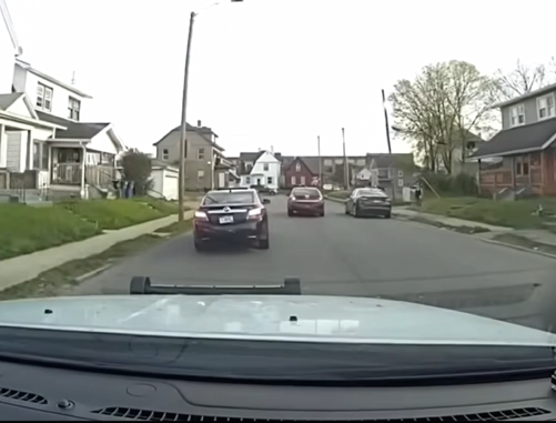 Homicide Suspect Instantly Floors it When Officer Gets Behind Him