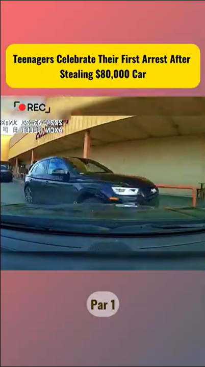 Teenagers Celebrate Their First Arrest After Stealing $80,000 Car