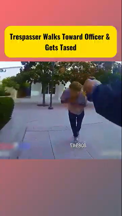 Trespasser Walks Toward Officer & Gets Tased