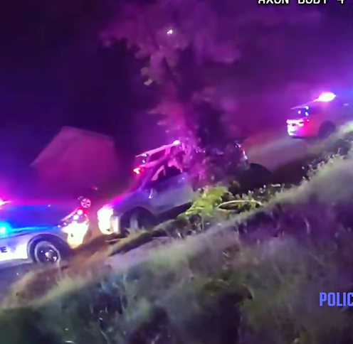 Suspect Steals Police Car Then Crashes Through a House1
