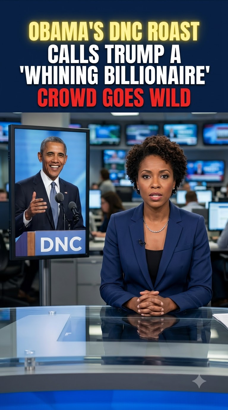 Obama's DNC Roast Calls Trump a 'Whining Billionaire' — Crowd Goes Wild
