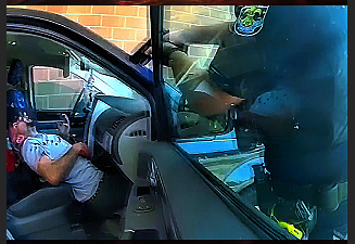 Police Confront Driver Who Won’t Show His Hands