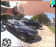 Man in Stolen Mercedes Benz Almost Runs Over Cop
