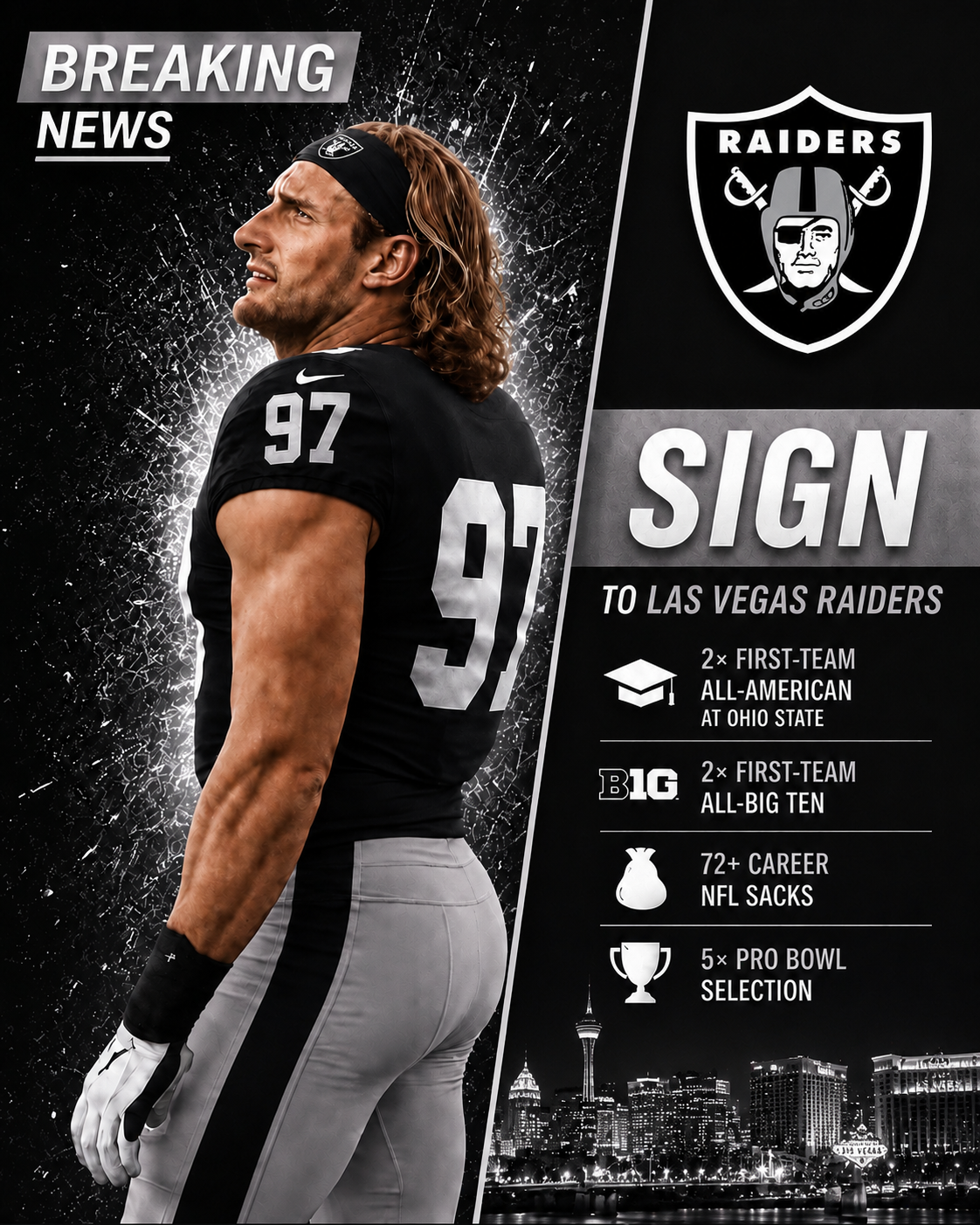HOT: According to Adam Schefter’s “Confirmation,” the Raiders Are Finalizing a Blockbuster $24 Million Deal to Sign a Former AFC Champion Pro Bowl Edge Defender With 72 Career Sacks and Game-Changing Power