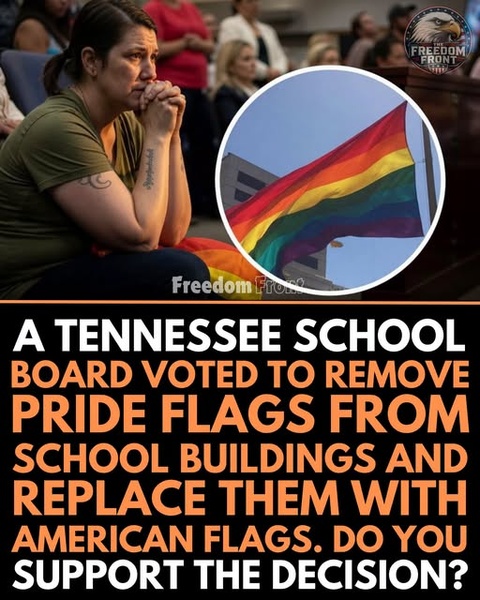 Tennessee School Board Votes to Replace Pride Flags with American Flags, Sparking Viral Debate