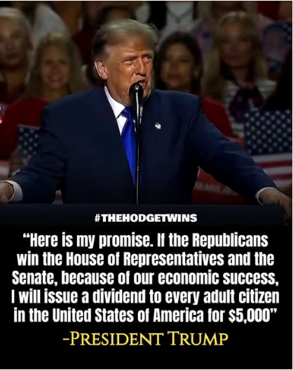 Trump Pledges $5,000 'Dividend' to Every American Adult If Republicans Win Midterms