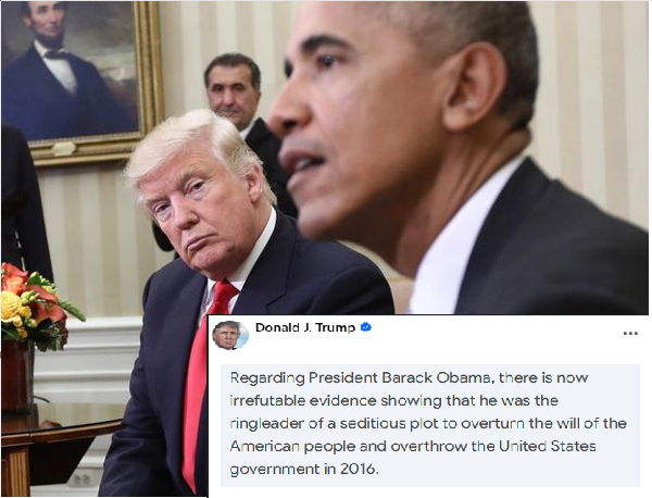 Trump Claims 'Irrefutable Evidence' Obama Led Seditious Plot to Overthrow U.S. Government