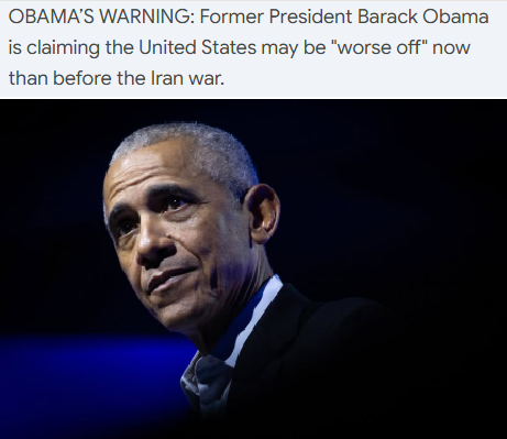Obama Warns U.S. May Be ‘Worse Off’ Now Than Before Iran War