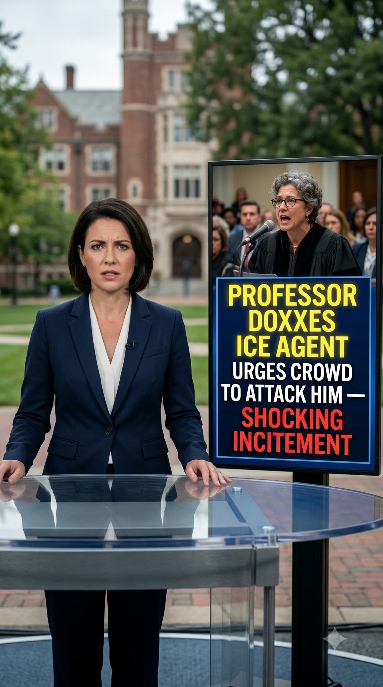 Professor Doxxes ICE Agent, Urges Crowd to Attack Him — Shocking Incitement