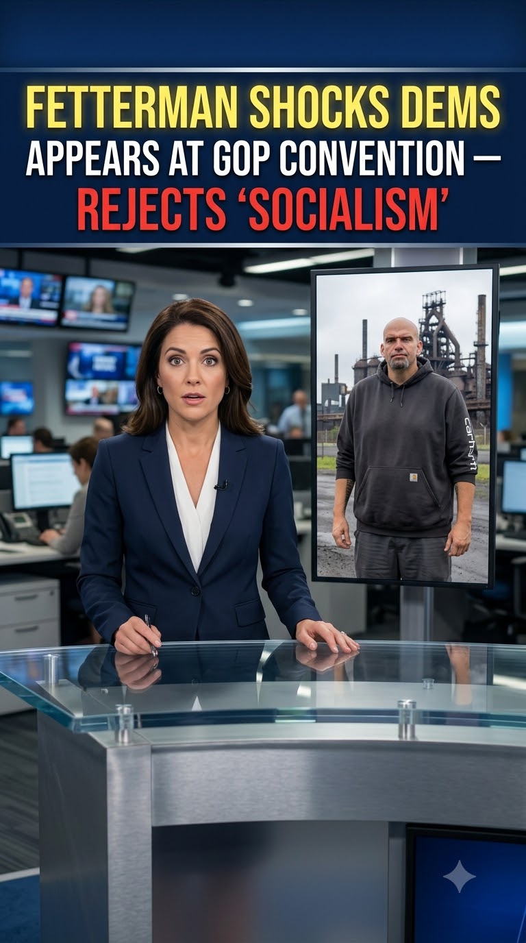 Fetterman Shocks Democrats: Appears at GOP Convention, Rejects 'Socialism' in Surprise Video Cameo