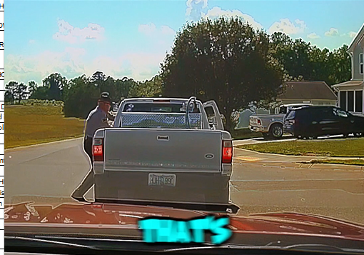 A dashcam captured the moment police shot a man who stepped out of his vehicle holding a gun.