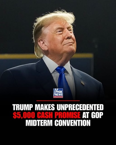 Trump Pledges $5,000 “Dividend” to Americans if Republicans Win the Midterms