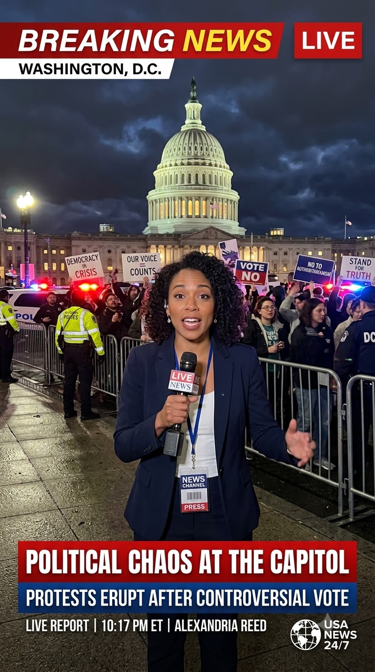 Political Chaos at the Capitol: Protests Erupt After Controversial Vote