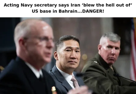 Acting Navy Secretary Says Iran 'Blew the Hell Out of' US Base in Bahrain