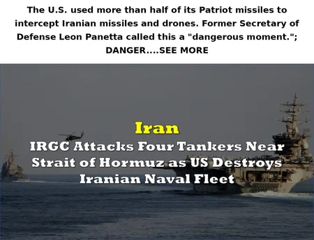 US Used More Than Half Its Patriot Missiles to Intercept Iranian Attacks; Panetta Calls It a 'Dangerous Moment'