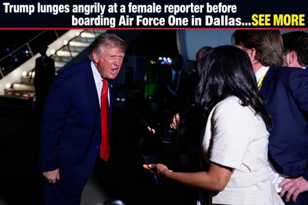 Trump Confronts Female Reporter at Joint Base Andrews Before Departing for Dallas