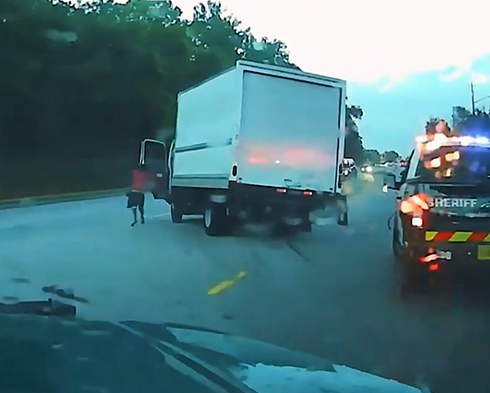 Florida deputies stop armed carjacker driving box truck in high speed pursuit