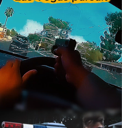 Officer shoots through his own windscreen in Las Vegas pursuit