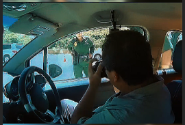 Officers Pull Man From Car and Put Him in Cuffs