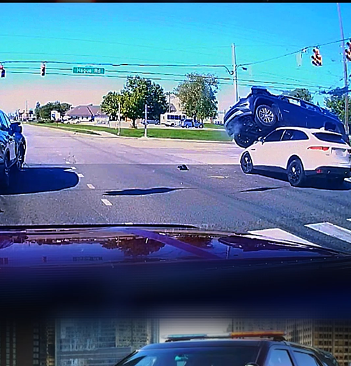 Pedestrian Dodges SUV Crash!