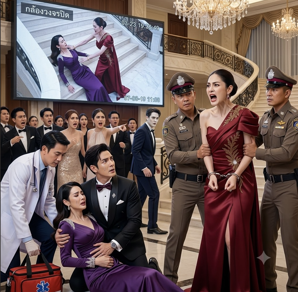 34LTLผลักเมียท้องตกบันได—แต่ชายที่รับเธอไว้ ทำคนทั้งงานหน้าซีด