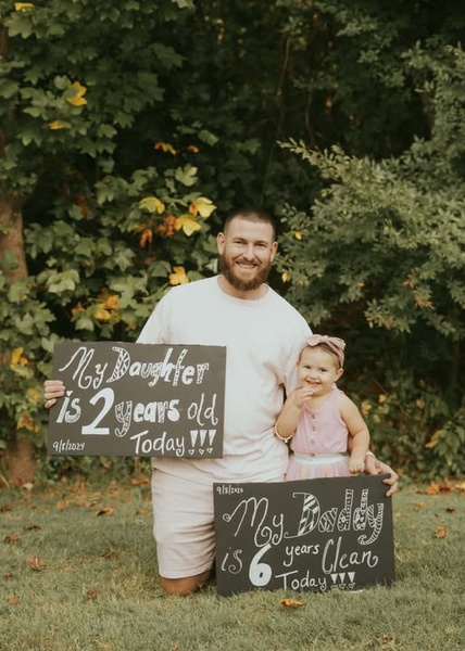 Father Celebrates Six Years of Sobriety Alongside Daughter’s Second Birthday
