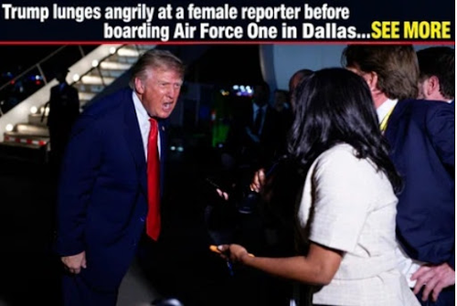 Trump Clashes With ABC Reporter in Heated Exchange Before Boarding Air Force One in Dallas