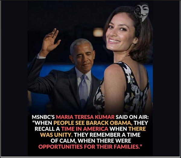 Maria Teresa Kumar Says Many Americans Remember Obama Era as a Time of Unity and Calm