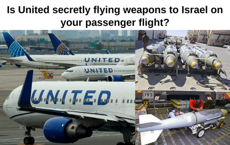 United Airlines Under Scrutiny Over Military-Related Cargo to Israel on Passenger Flights