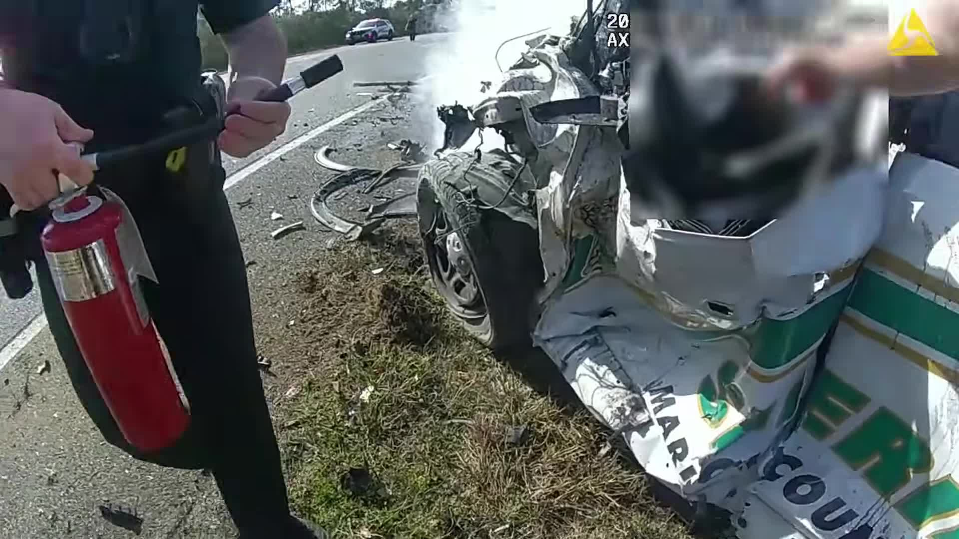Police Car Theft Turns Into a WRECK Within Seconds Later