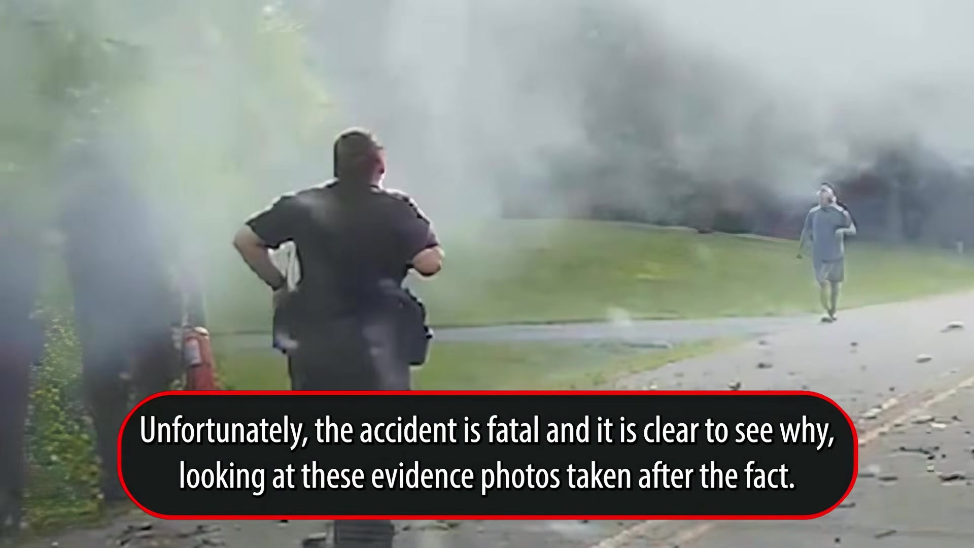 Rookie Cop Shocked as Car Disappears into Cloud of Smoke