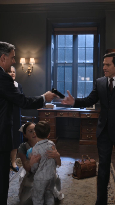 The crime boss's reaction upon learning the long-buried secret.