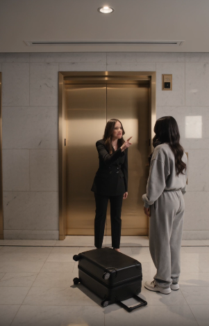 Acting Arrogant in Front of the Elevator... The Snob Was Left Speechless! 😳🔥 Part 2 here.
