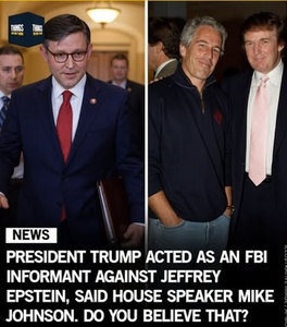 Mike Johnson Said Trump Was an “FBI Informant” Against Epstein — Then Walked It Back