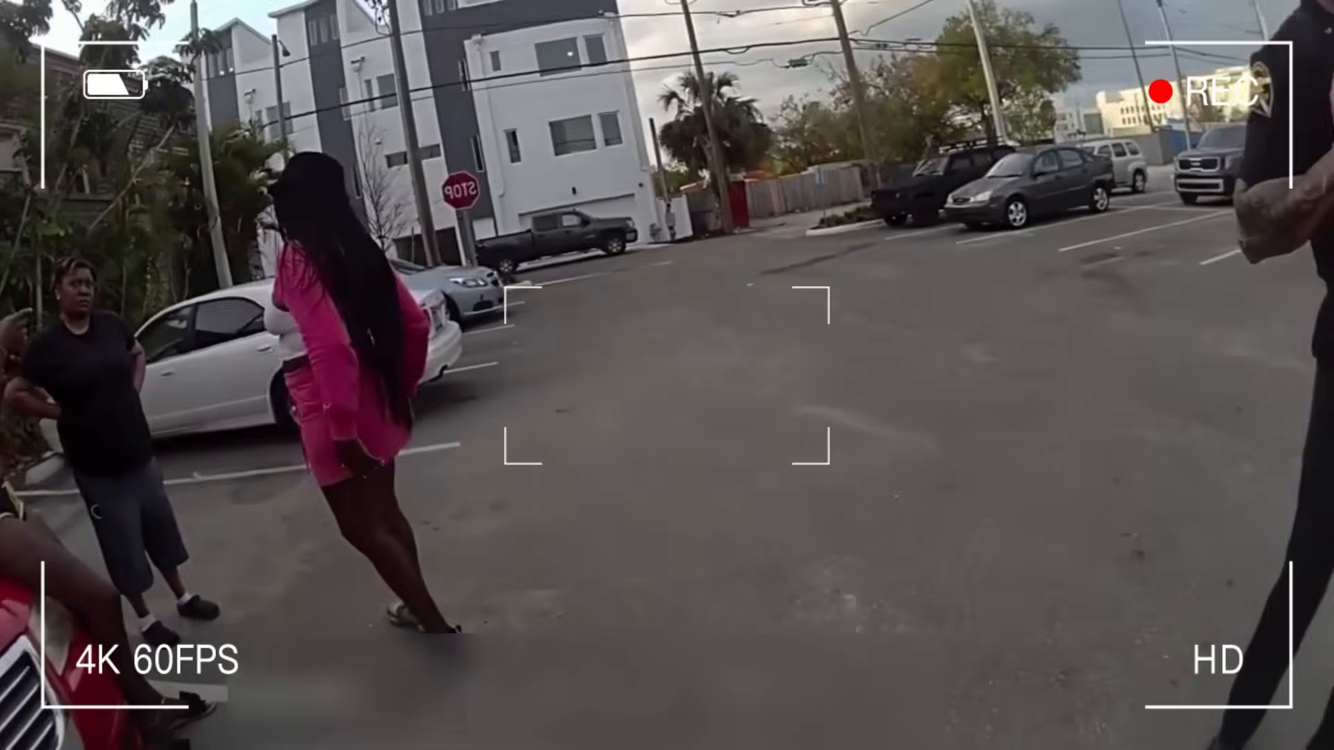 Real frame from supplied Key West police bodycam footage