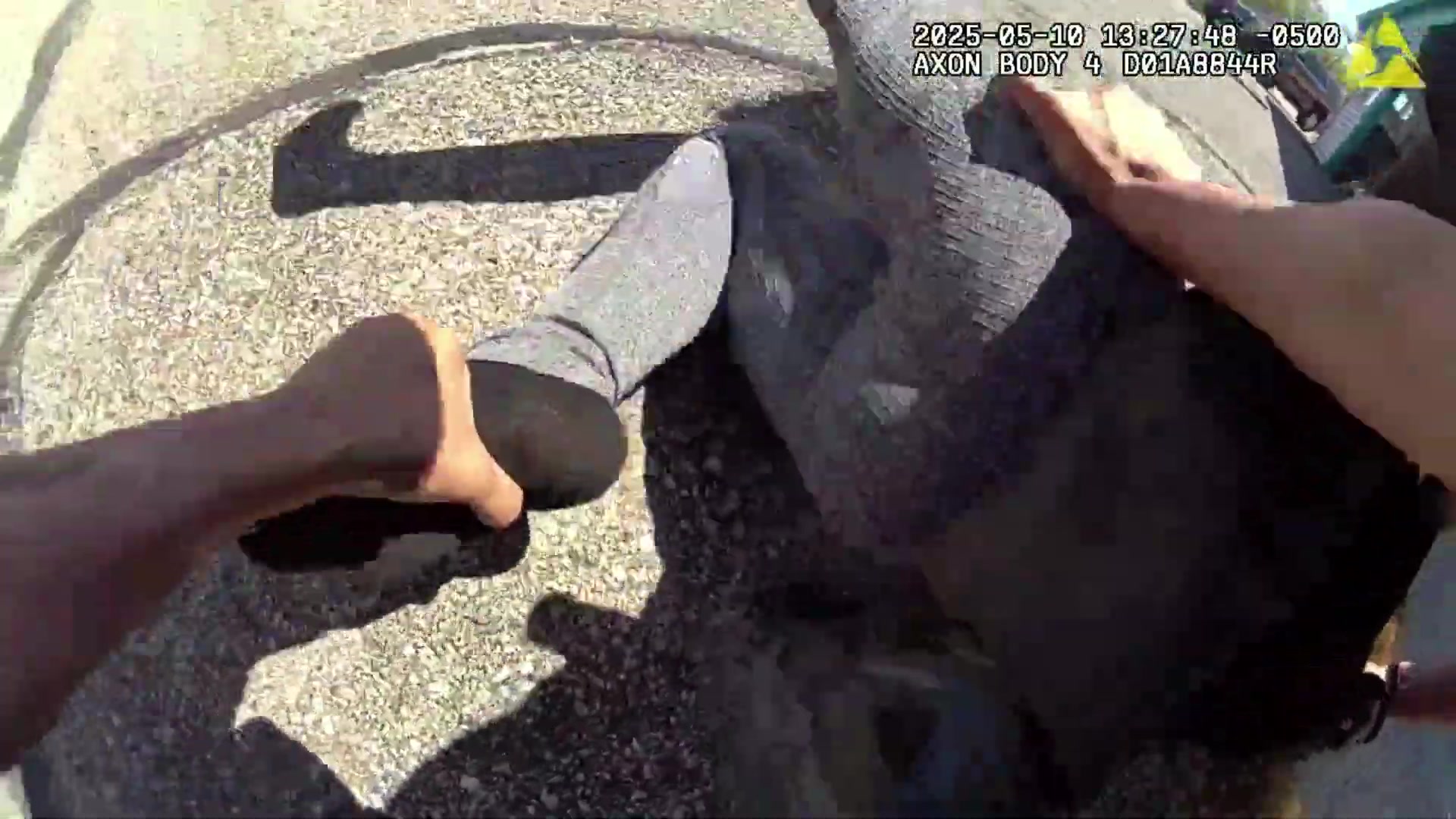 Real frame extracted from supplied bodycam video