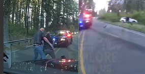 Officer Has No Idea She's About To Be Ambushed
