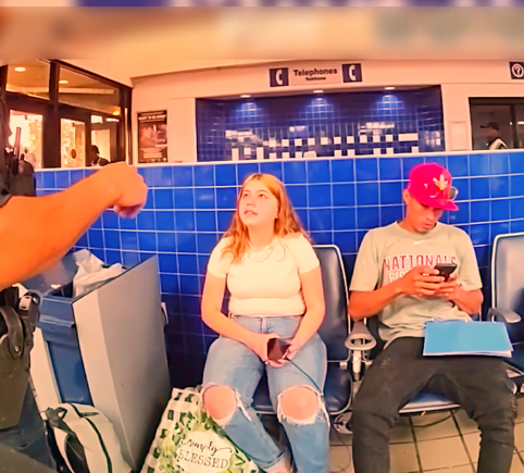 Crazy Girlfriend Wont Leave Bus Station after Argument with Staff and Police