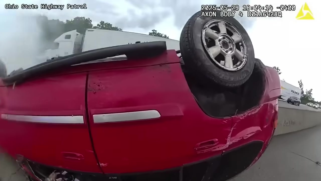 Police Pursuit Ends in Dramatic Rollover Crash as Woman Is Arrested