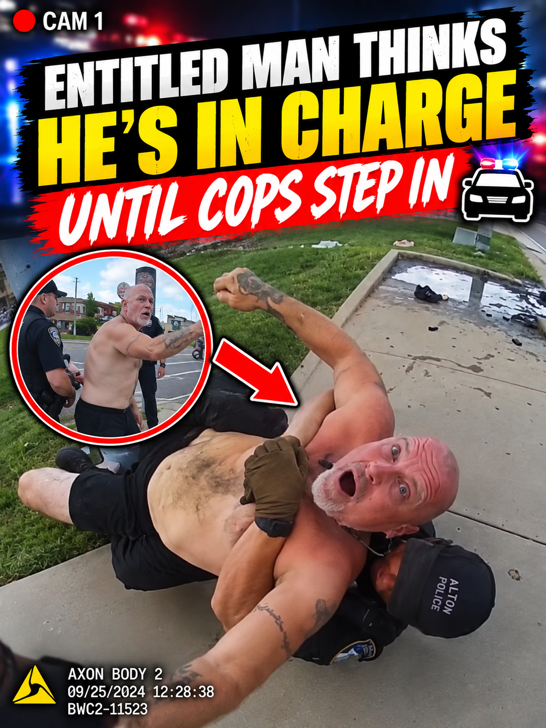 Entitled Man Thinks He’s in Charge Until Cops Step In