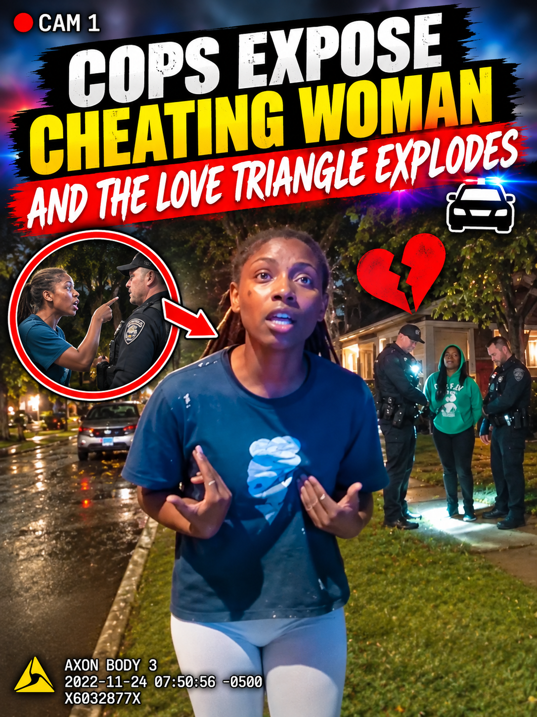 Cops Expose Cheating Woman and the Love Triangle Explodes