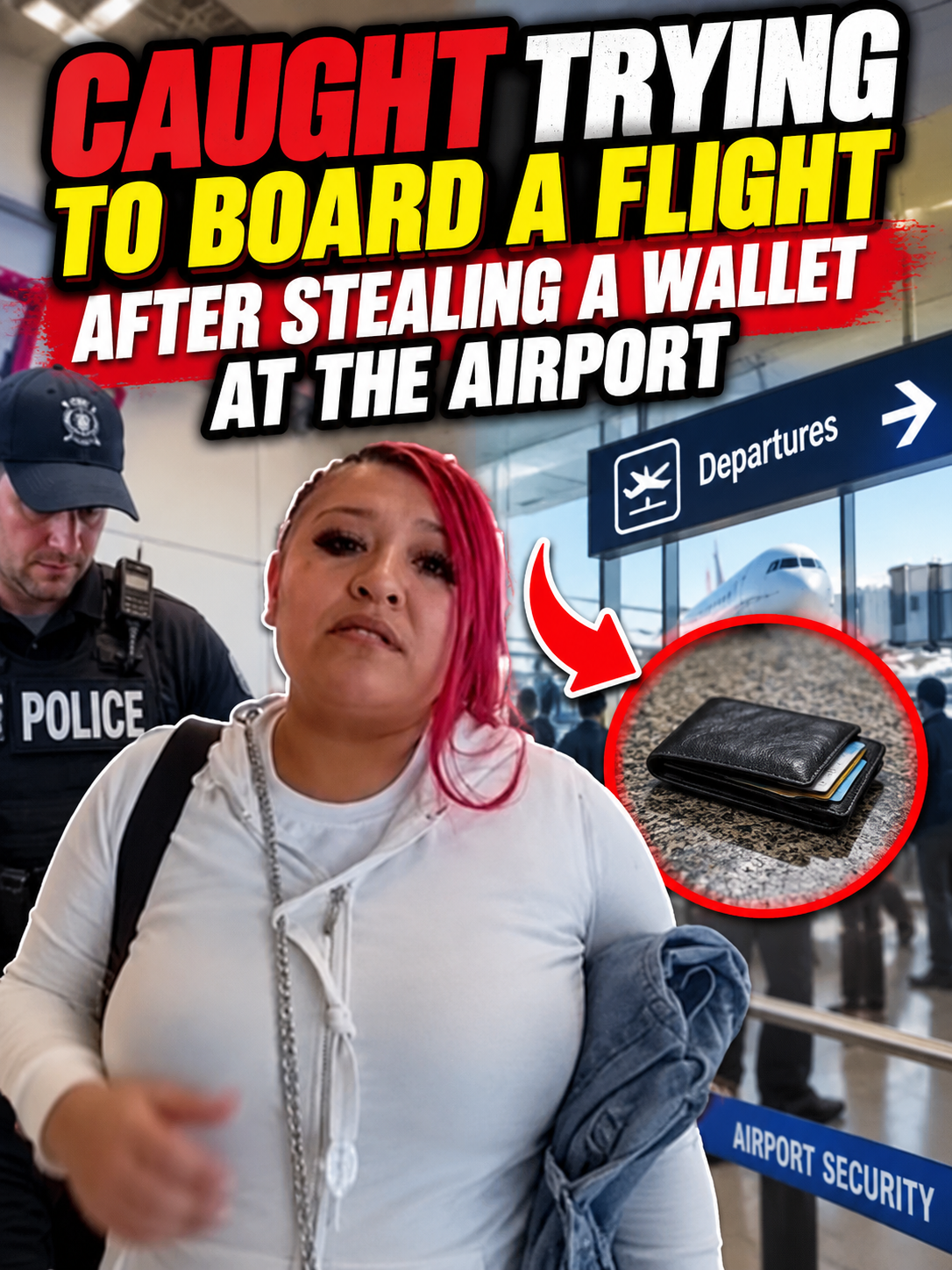 Caught Trying to Board a Flight After Stealing a Wallet at the Airportt