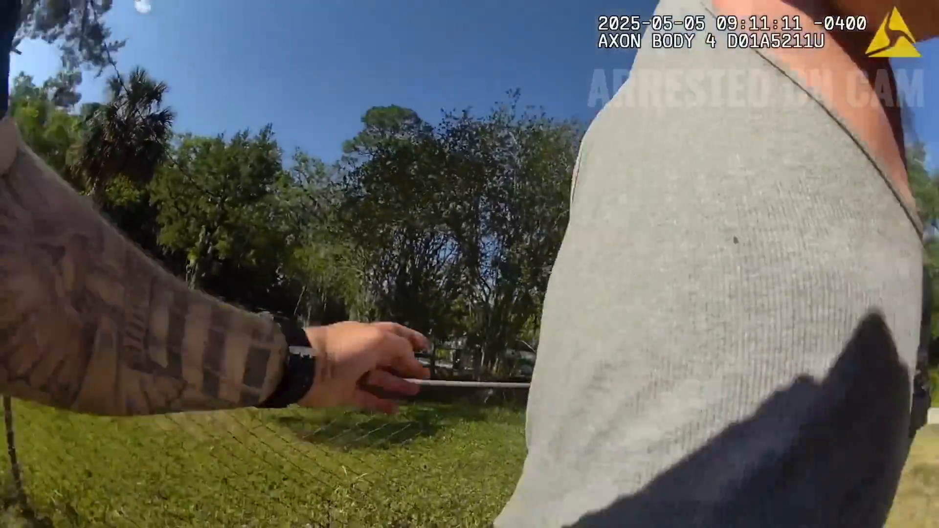 Bodycam frame from the incident