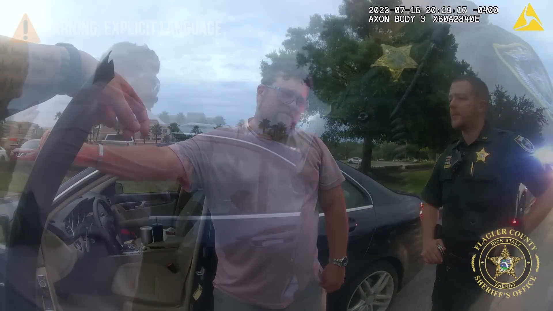 Body-camera scene from the incident