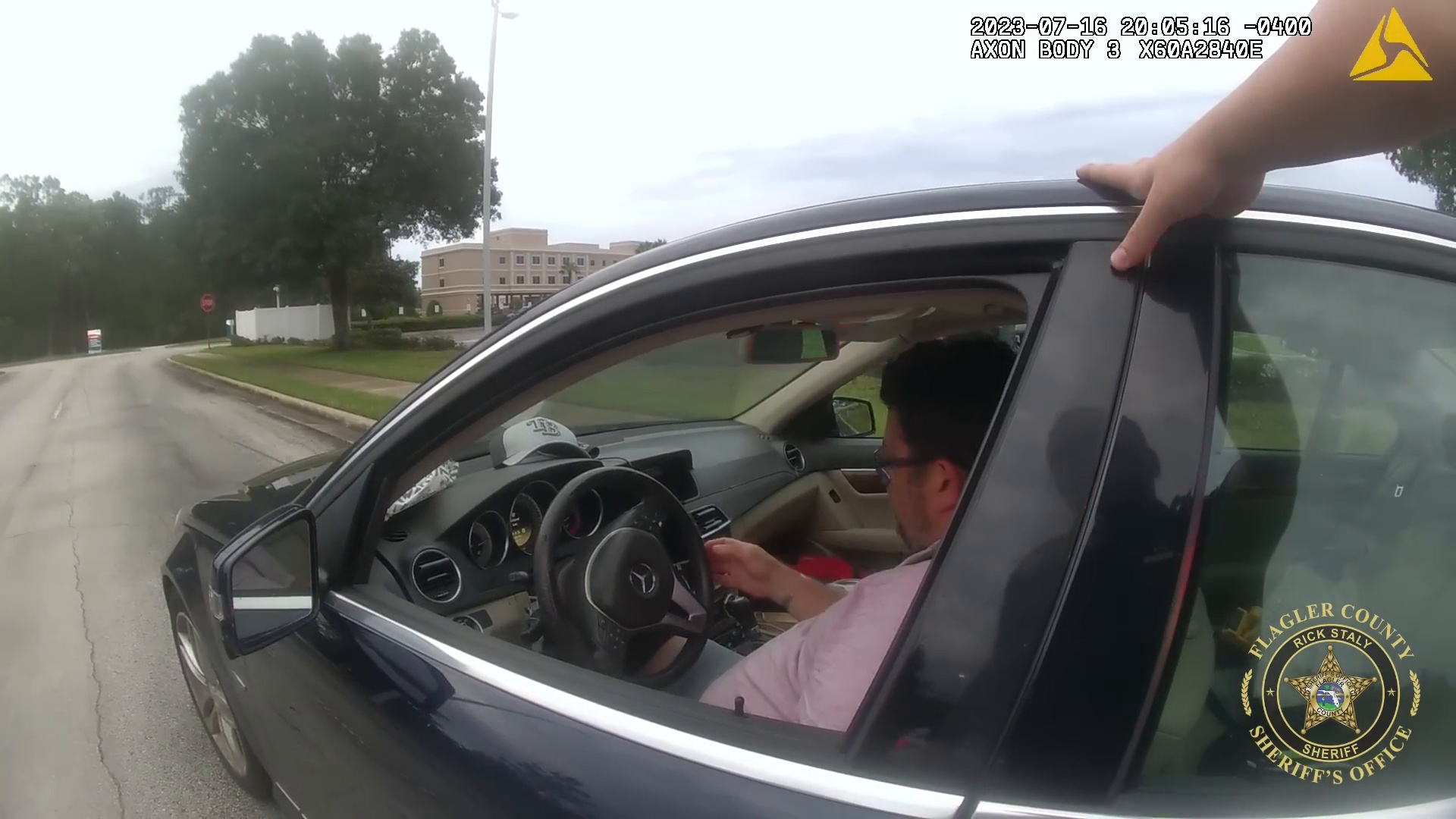 Body-camera scene from the incident