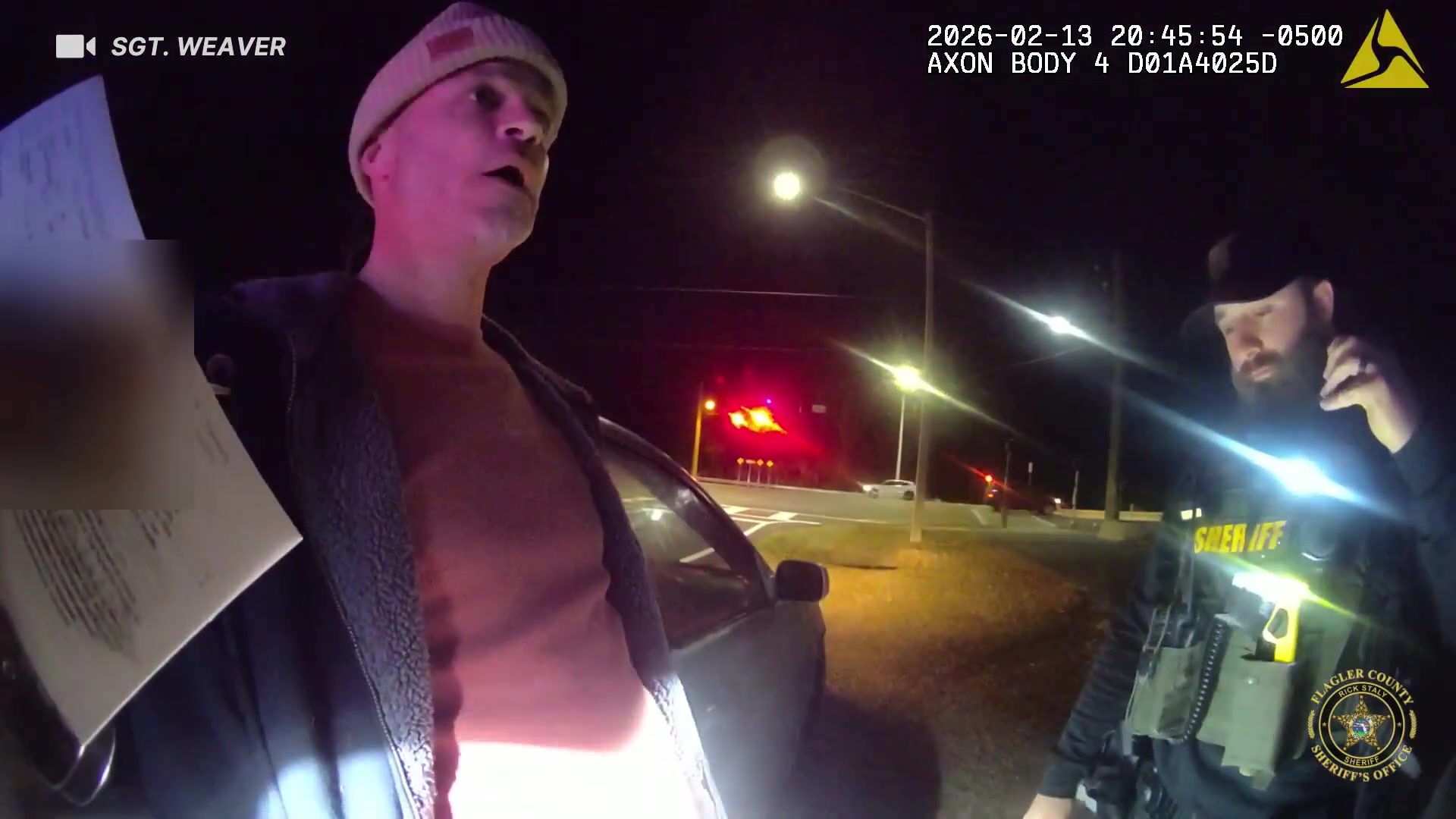 Real frame from supplied body-camera footage