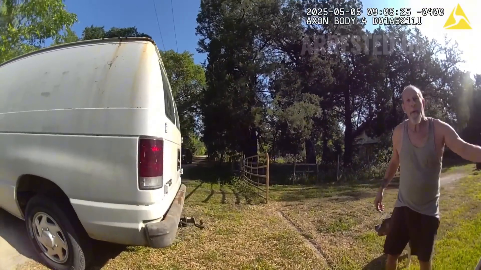 Bodycam frame from the incident
