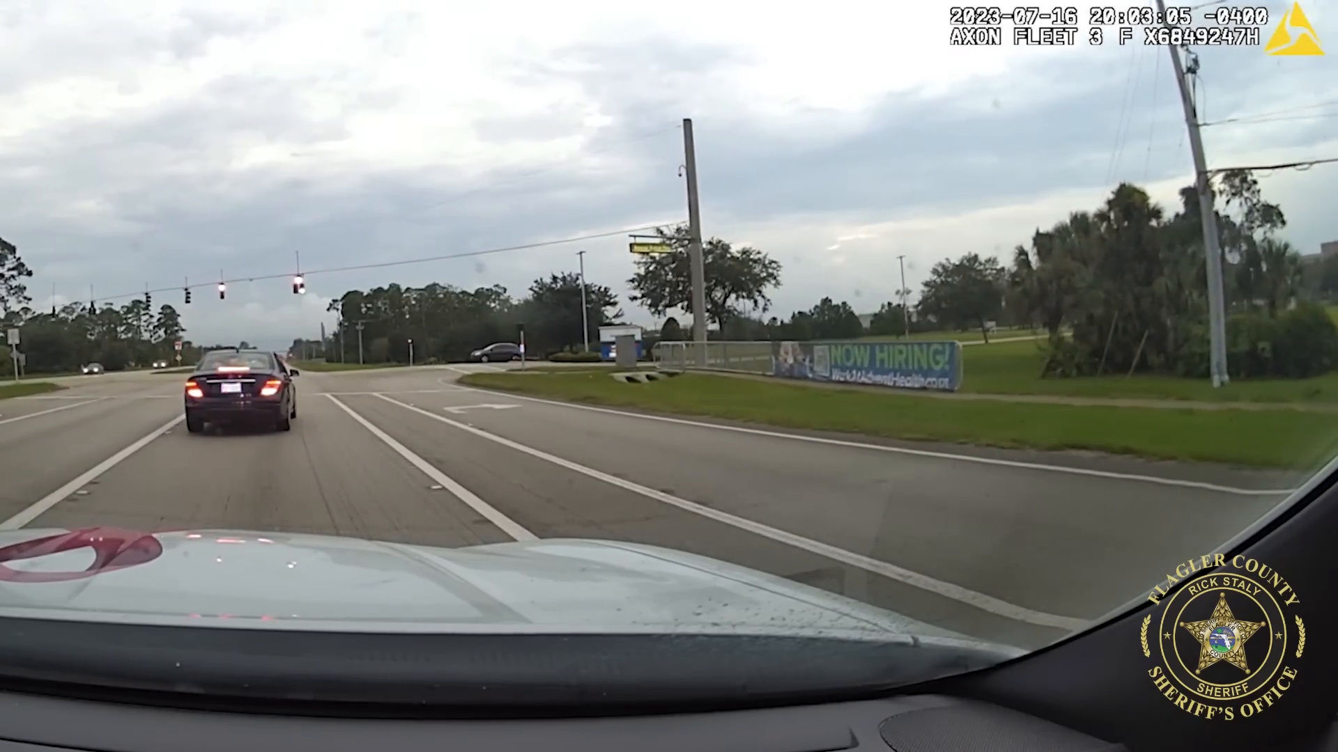 Body-camera scene from the incident