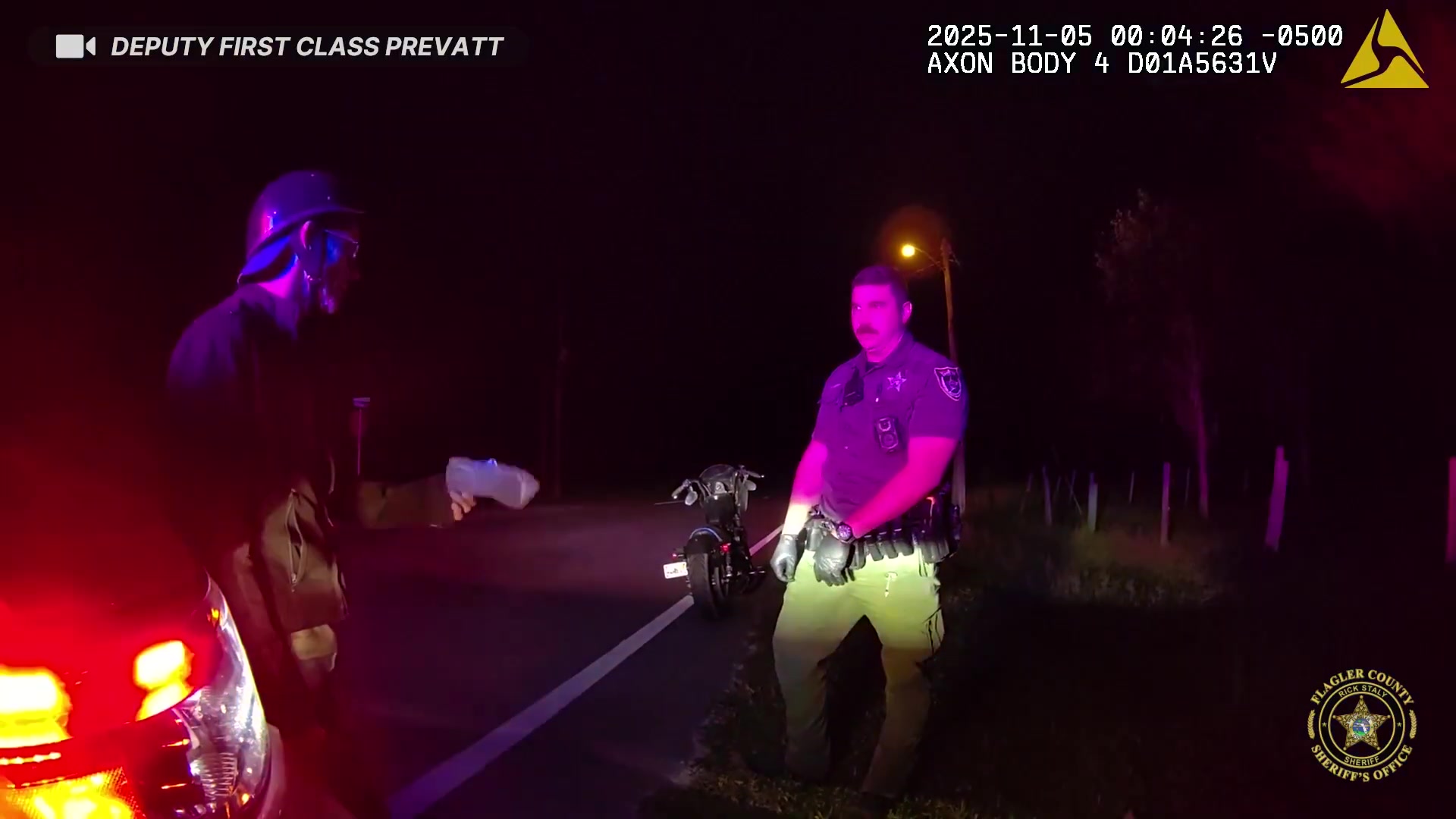 Real frame from supplied body-camera footage