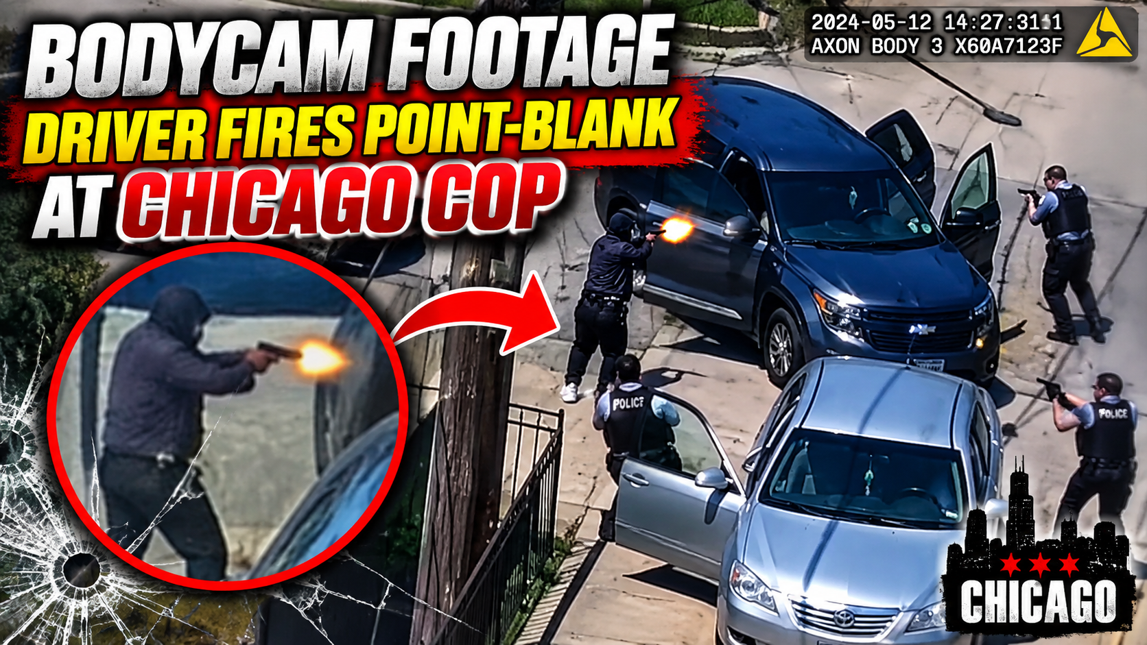 Bodycam Footage of Police Shootout Shows Driver Firing Point-Blank at Chicago Cop